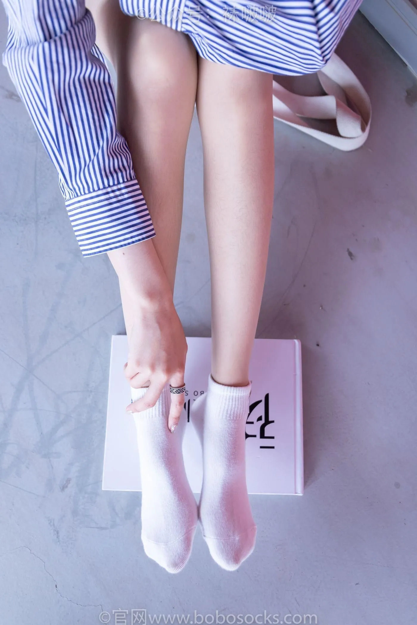 [BoBoSocks袜啵啵]NO.011 稚予-AJ、白色短棉袜、肉丝 [139P]插图6